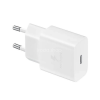 Samsung Hálózati töltő adapter, 15W, USB Type-C aljzat, PD, gyorstöltés, Samsung, fehér, gyári