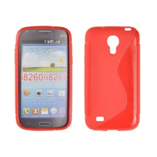 Samsung i8260 Galaxy Core, Szilikon tok, S-Case, piros tok és táska