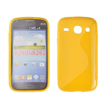 Samsung i8260 Galaxy Core, Szilikon tok, S-Case, sárga tok és táska