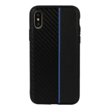 Samsung J415 Galaxy J4+ 2018, Szilikon tok, Moto Carbon, fekete-kék tok és táska