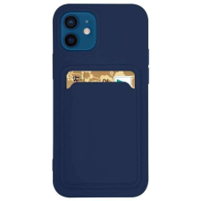 Samsung Kártyatartós szilikon tok Samsung Galaxy S22 + (S22 Plus) Tengerészkék Blue tok és táska