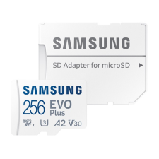 Samsung memóriakártya 256gb (microsdxc evoplus blue - class 10, uhs-1) + sd adapter mb-mc256ka-eu memóriakártya