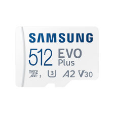 Samsung MicroSD kártya - 512GB MB-MC512KA/EU (EVOPLUS, UHS-I, R130, adapter, 512GB) memóriakártya