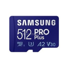 Samsung MicroSD kártya - 512GB MB-MD512KA/EU (PRO PLUS, UHS-I, R160/W120, adapter, 512GB) (MB-MD512KA/EU) memóriakártya