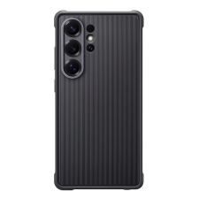 Samsung műanyag telefonvédő (dupla rétegű, gumírozott) FEKETE Samsung Galaxy S25 Ultra (SM-S938) tok és táska