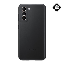 Samsung műanyag telefonvédő (valódi bőr hátlap) fekete ef-vg996lbeg tok és táska