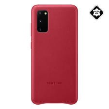 Samsung műanyag telefonvédő (valódi bőr hátlap) piros ef-vg980lregeu tok és táska