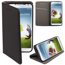 Samsung N980 Galaxy Note 20 fekete mágneses szilikon keretes könyvtok tok és táska