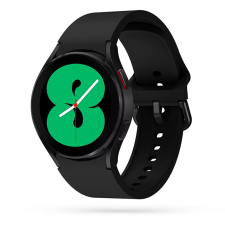 Samsung Okosóra kiegészítők Samsung Galaxy Watch7 okosóra szíj - fekete szilikon szíj okosóra kellék