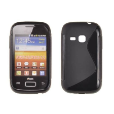 Samsung S6310 Galaxy Young, Szilikon tok, S-Case, fekete tok és táska