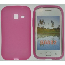 Samsung S6802 Galaxy Ace DuoS, Szilikon tok, S-Case, rózsaszín tok és táska