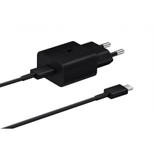 Samsung Sam hálózati adapter kábellel,15W PD USB-C,Feket mobiltelefon kellék
