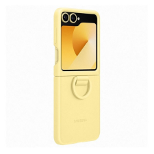 Samsung Samsung Galaxy Z Flip6 SM-F741B, Szilikon tok, telefongyűrű, sárga, gyári tok és táska
