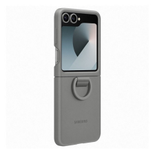 Samsung Samsung Galaxy Z Flip6 SM-F741B, Szilikon tok, telefongyűrű, szürke, gyári tok és táska
