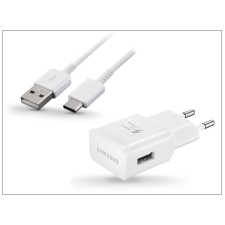 Samsung Samsung gyári USB hálózati töltő adapter + USB Type-C adatkábel - 5V/2A - EP-TA20EWE + EP-DN930CWE Type-C 2.0 white (ECO csomaglás) tok és táska