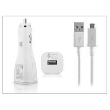 Samsung Samsung gyári USB szivargyújtós töltő + micro USB adatkábel - 5V/2A - EP-LN915U+ECB-DU4AWE/EWE white - Adaptive Fast Charging (ECO csomagolás) tablet kellék