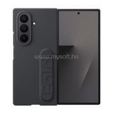 Samsung szilikon telefonvédő (matt, kitámasztó + képernyővédő fólia) FEKETE (EF-MF966CBEGWW) tok és táska