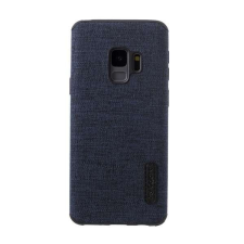 Samsung Szilikon telefonvédő (textil bevonat) SÖTÉTKÉK Samsung Galaxy S9 (SM-G960) tok és táska