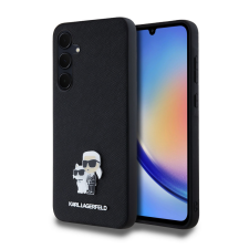 Samsung Telefontok Samsung Galaxy A35 5G - Karl Lagerfeld - Karl & Choupette - hátlap tok, fekete tok és táska