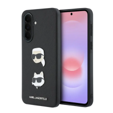 Samsung Telefontok Samsung Galaxy A37 5G - Karl Lagerfeld - Metal Karl & Choupette - hátlap tok, fekete tok és táska