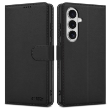 Samsung Telefontok Samsung Galaxy S26 - Tech-Protect Wallet - fekete bőr könyvtok, ráhajtófüllel ﻿ tok és táska