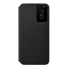 Samsung tok álló (aktív FLIP, oldalra nyíló, Clear View Cover) FEKETE Samsung Galaxy S22 Plus 5G (SM-S906) tok és táska