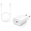 Samsung USB-C hálózati töltő 5V/3A 25W + USB-C kábel fehér "Gigapack csomagolás" (EP-TA800EWE + EP-DG980BWE) (EP-TA800EWE + EP-DG980BWE)