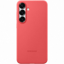Samsung Védőburkolat Samsung szilikon tok Galaxy S25+ telefonhoz, piros tok és táska