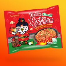  SamYang Buldak Kimchi csípős csirke ramen tészta 135g előétel és snack