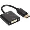 SANDBERG Kábel Átalakító - DisplayPort - DVI (DisplayPort 1.1 apa - DVI-D 1.0 anya; fekete) (SANDBERG_508-45)