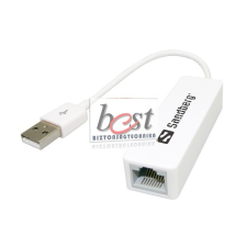 SANDBERG Kábel Átalakító - USB to Network Converter (fehér; USB bemenet - RJ45 kimenet; 10/100Mbps) kábel és adapter
