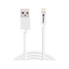 SANDBERG Töltőkábel, USB>Lightning MFI 1m White (440-75) - Adatkábel kábel és adapter