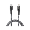 SANDBERG USB-C apa - Lightning apa Adat- és töltőkábel 1m - Fekete / Fehér (441-55)