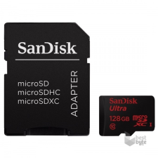 Sandisk 128GB SD micro ( SDXC Class 10) Mobile Ultra UHS-1 memória kártya adapterrel memóriakártya