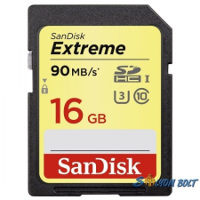Sandisk 16GB SD ( SDHC Class 10) Extreme UHS-1 U3 memória kártya memóriakártya