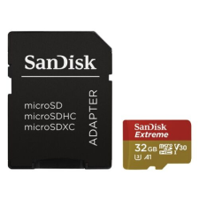 Sandisk 173420, MICROSDHC EXTREME KÁRTYA 32GB, 90MB/sec. CL10, UHS-I, V30, A1 memóriakártya