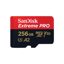 Sandisk 214505, MICROSD EXTREME PRO KÁRTYA 256GB, 200/140 MB/s, A2 C10 V30 UHS-I U3 memóriakártya