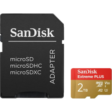 Sandisk 2TB microSDXC Extreme Plus Class 10 U3 A2 C10 V30 + adapterrel memóriakártya