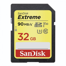 Sandisk 32GB SDHC Extreme Class 10 U3 V30 memóriakártya