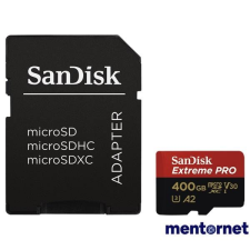 Sandisk 400GB SD micro (SDXC Class 10 UHS-I U3) Extreme Pro memória kártya adapterrel memóriakártya