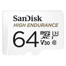 Sandisk 64GB microSDXC High Endurance Class 10 CL10 U3 V30 + adapterrel memóriakártya