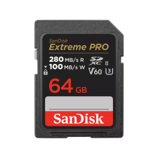 Sandisk 64gb sdxc extreme pro class 10 uhs-ii v60 00215491 memóriakártya