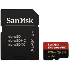 Sandisk Micro SD Extreme Pro kártya 128 GB, 200MB/s C10, V30, Uhs-I, U3, A2 (214504) memóriakártya