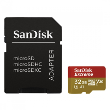 Sandisk microSD EXTREME kártya 32GB, 90MB/s CL10 UHS-I, V30, A1 (173420) memóriakártya