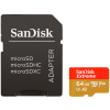 Sandisk MicroSD Extreme kártya 64 GB, 170MB/s C10, V30, UHS-I, U3, A2 (212585)