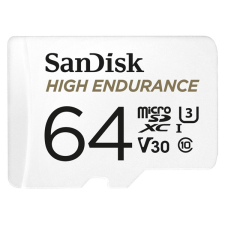 Sandisk MicroSD kártya - 64GB microSDXC High Endurance (100 MB/s, Class 10 U3, V30) + adapter memóriakártya