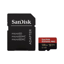 Sandisk microSDXC Extreme PRO V30, A2 128GB + adapter (200MB/s) (214504) világítás