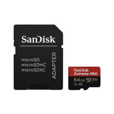 Sandisk microSDXC Extreme PRO V30, A2 64GB + adapter (200MB/s) (214503) memóriakártya
