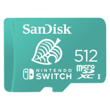Sandisk microSDXC kártya NINTENDO SWITCH 512GB, 100MB/s, U3, C10, A1, UHS-1 (186522) memóriakártya