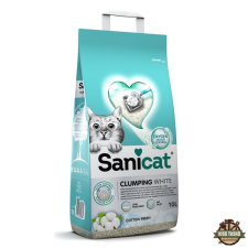 Sanicat macskaalom Clumping White Cotton fresh csomós fehér bentonit 10l macskaalom